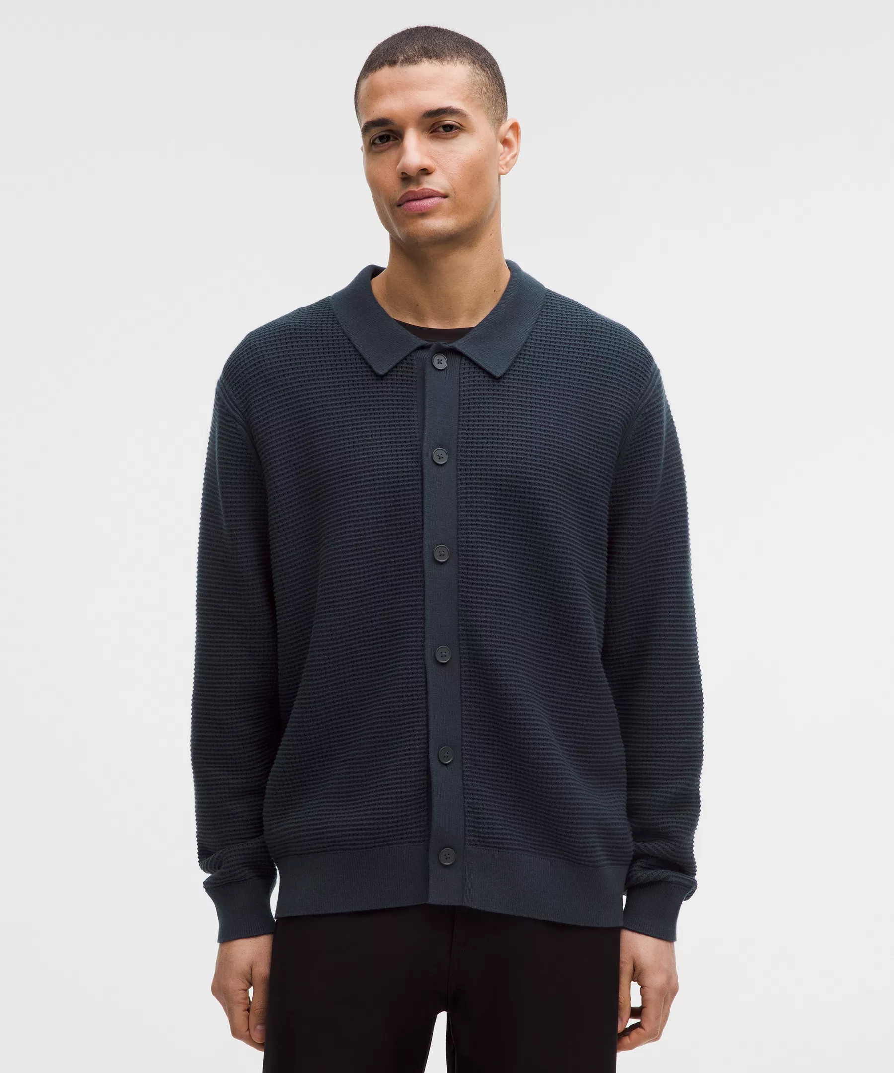 Cotton-Blend Knit Collared Cardigan | Lululemon (US)