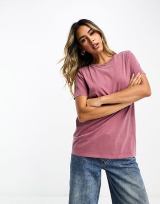 ASOS DESIGN ultimate t-shirt with crew neck in washed raspberry | ASOS (Global)