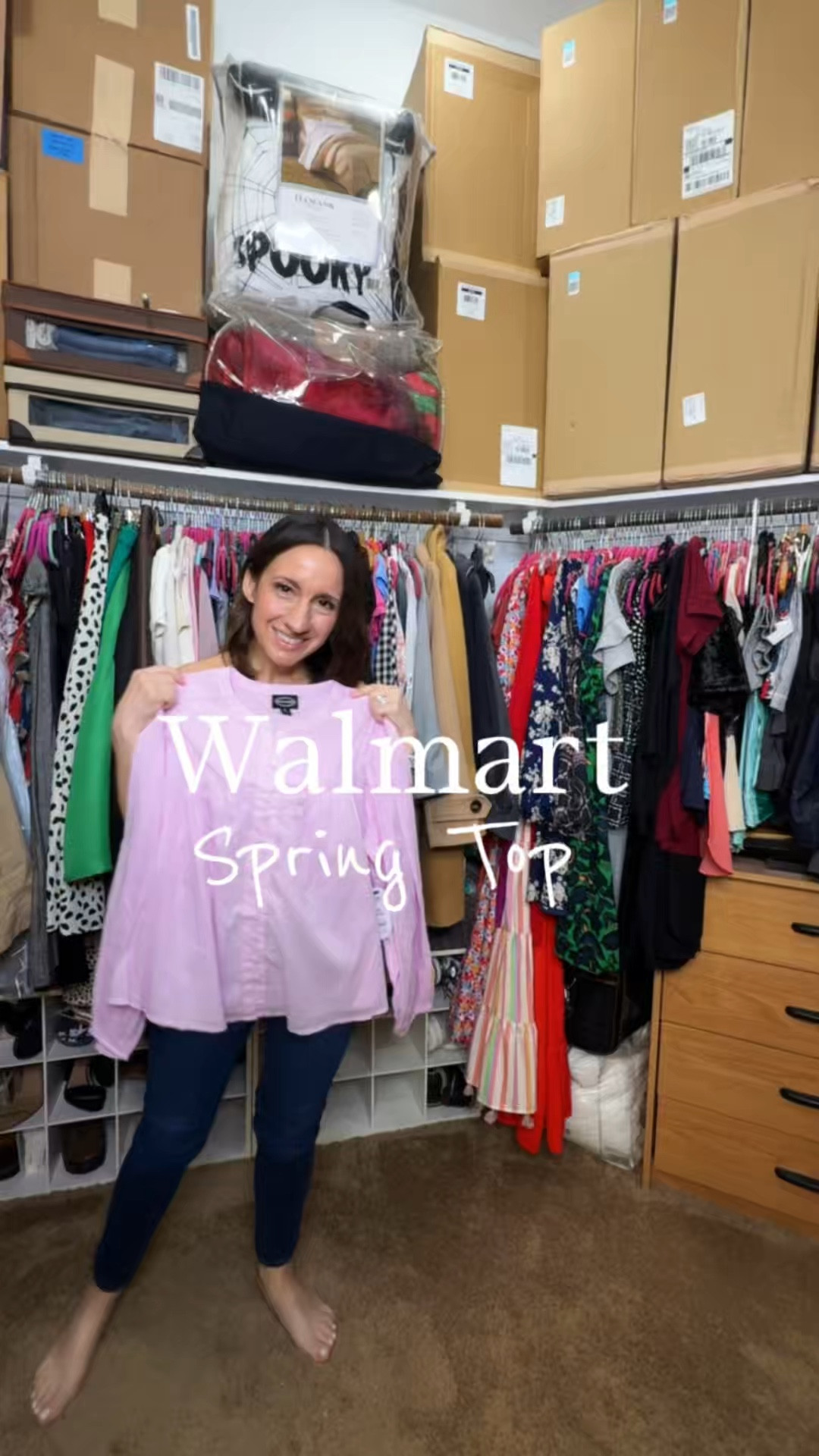 Light pink flowy blouse is a Walmart fashion find. Blouse runs big. Size down 1 size. Tips on sale. 🎀
Levi’s 511 jeans run tts. 
Petite style
Petite outfit 
Spring style 
Spring top 

#LTKOver40 #LTKSaleAlert #LTKPetite