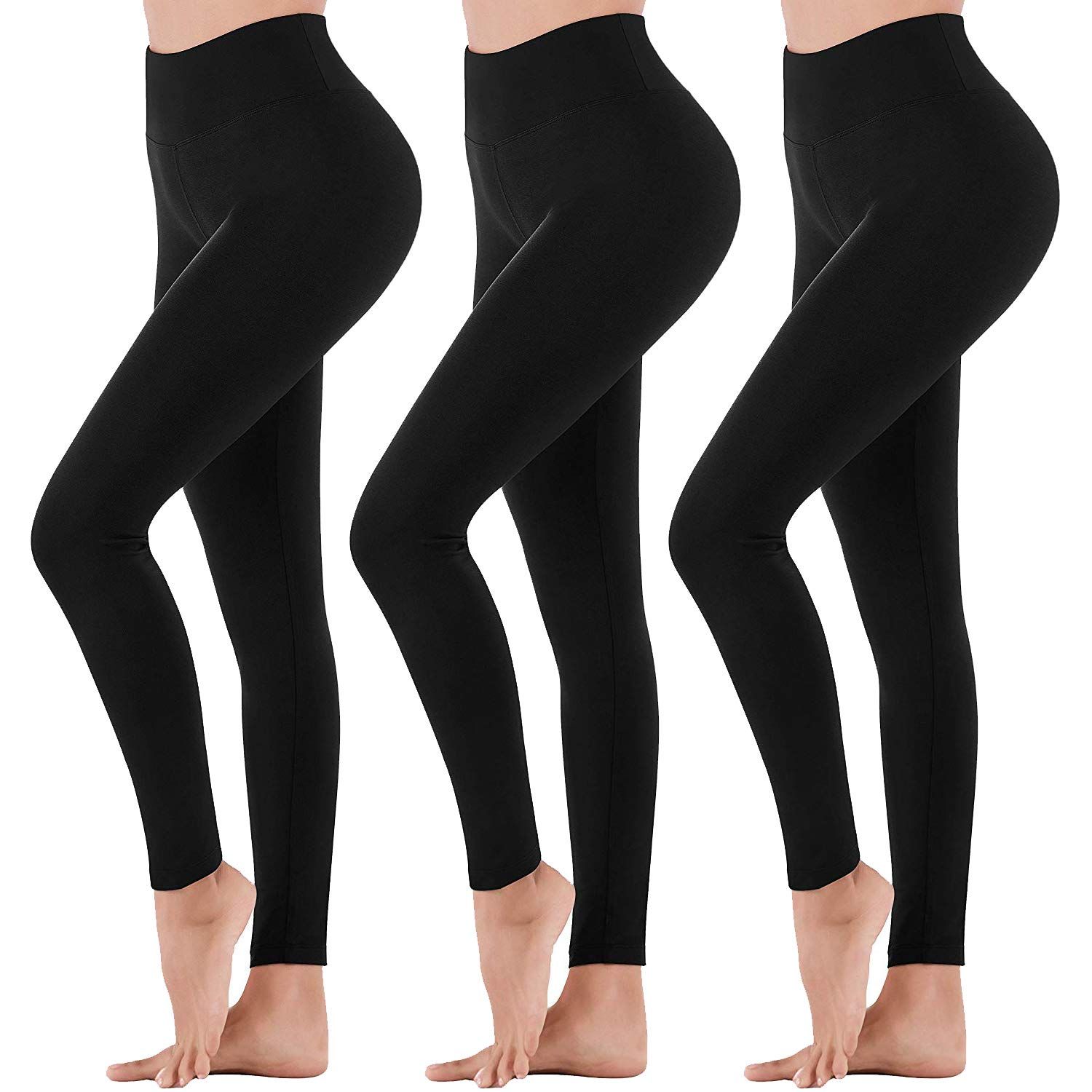 Womens High Waisted Leggings - Soft Athletic Tummy Control Full Length Pants for Running Cycling ... | Amazon (US)