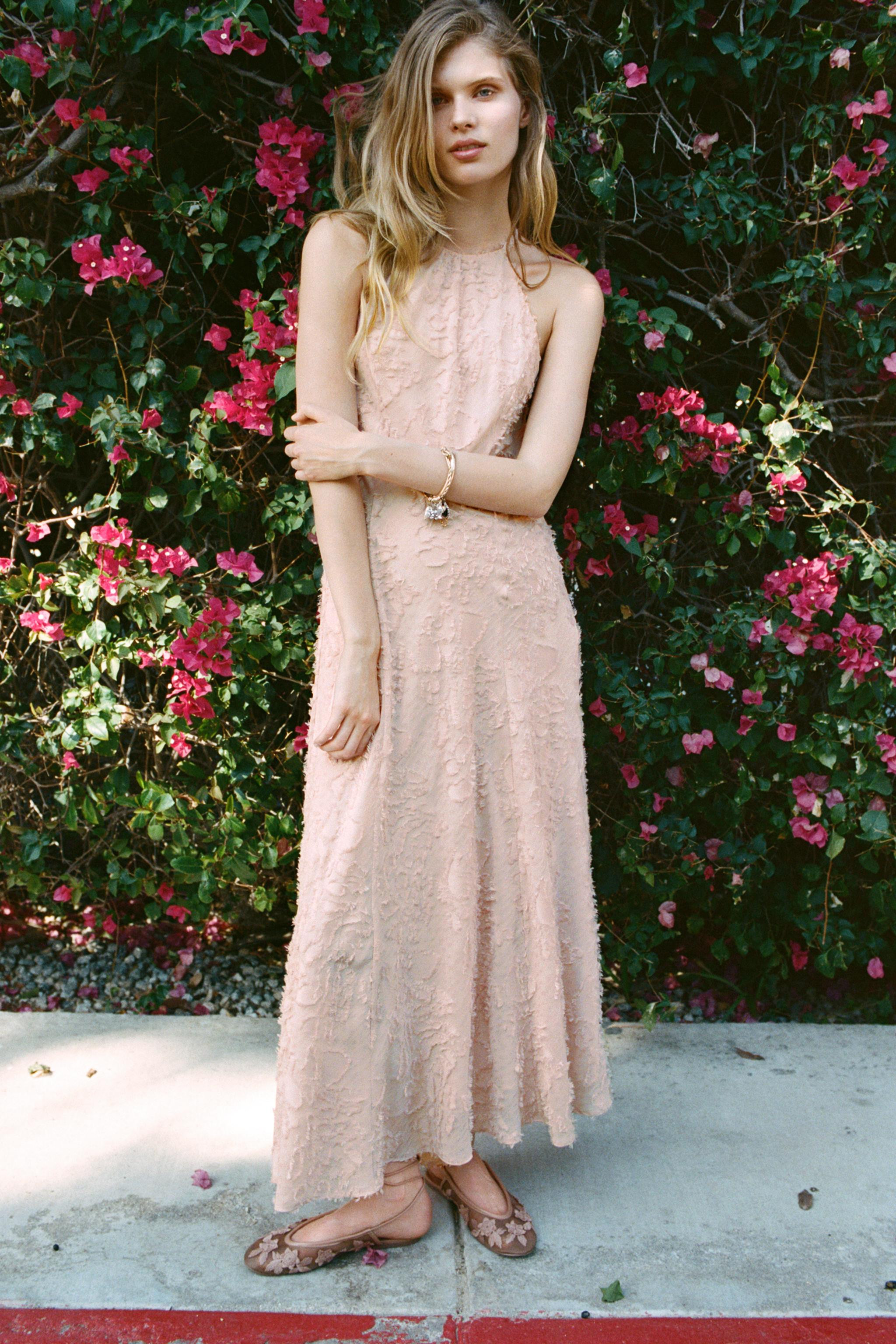 TEXTURED HALTER DRESS | Zara UK