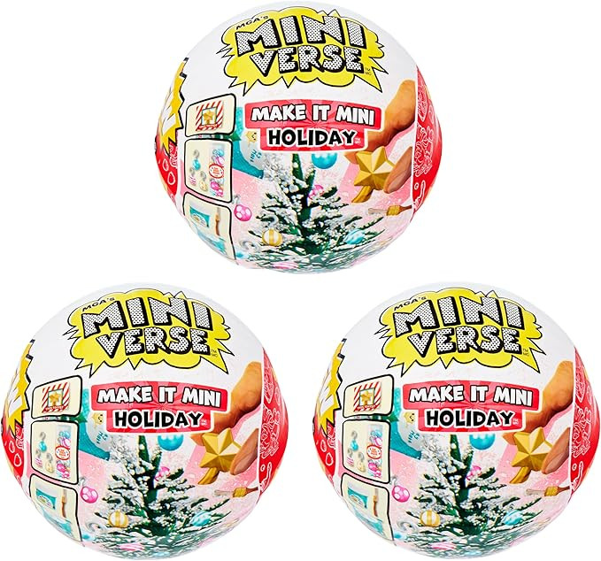 MGA's Miniverse Make It Mini Holiday 3 Pack Series Mini Collectibles - Seasonal, Blind Packaging,... | Amazon (US)