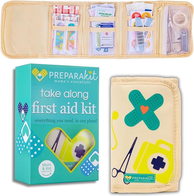 PreparaKit Travel First Aid Kit for Kids - Mini First Aid Kit for Car, Purse, Backpack, or Diaper... | Amazon (US)