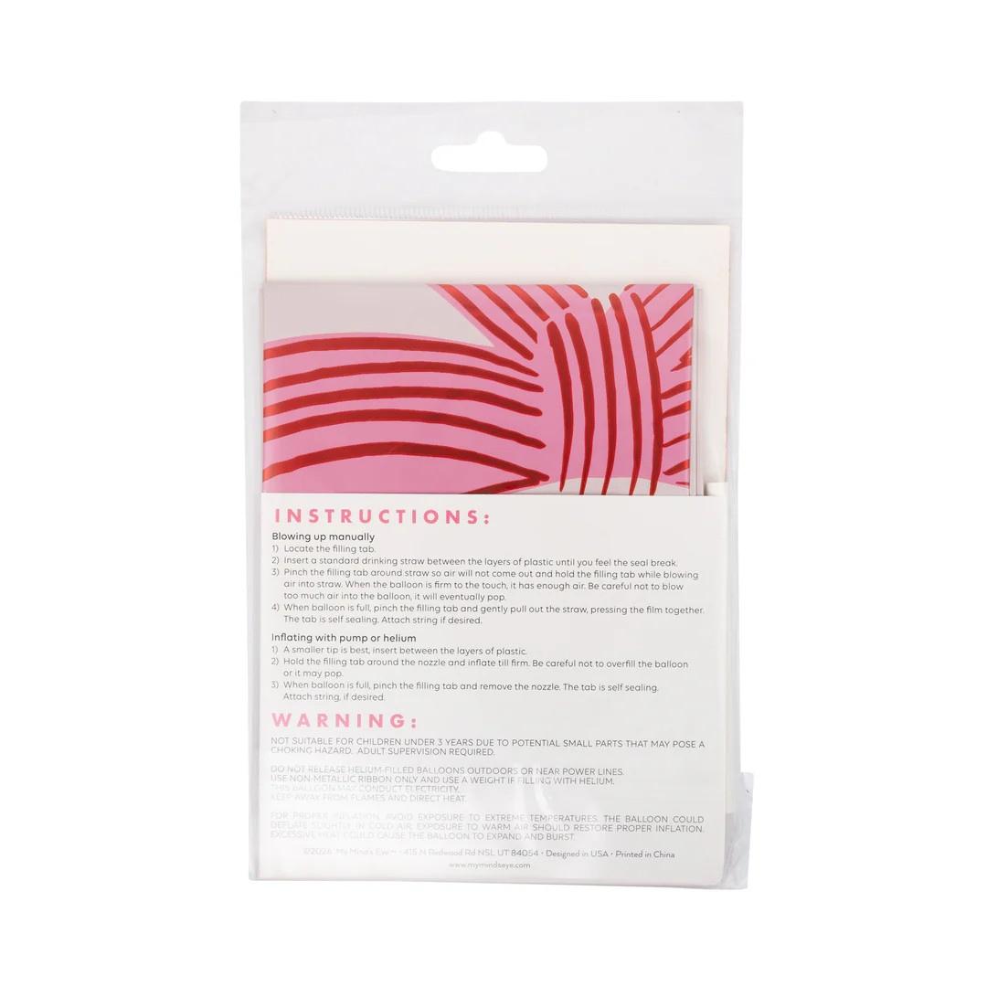 Bow Heart Mylar Balloon | My Mind's Eye