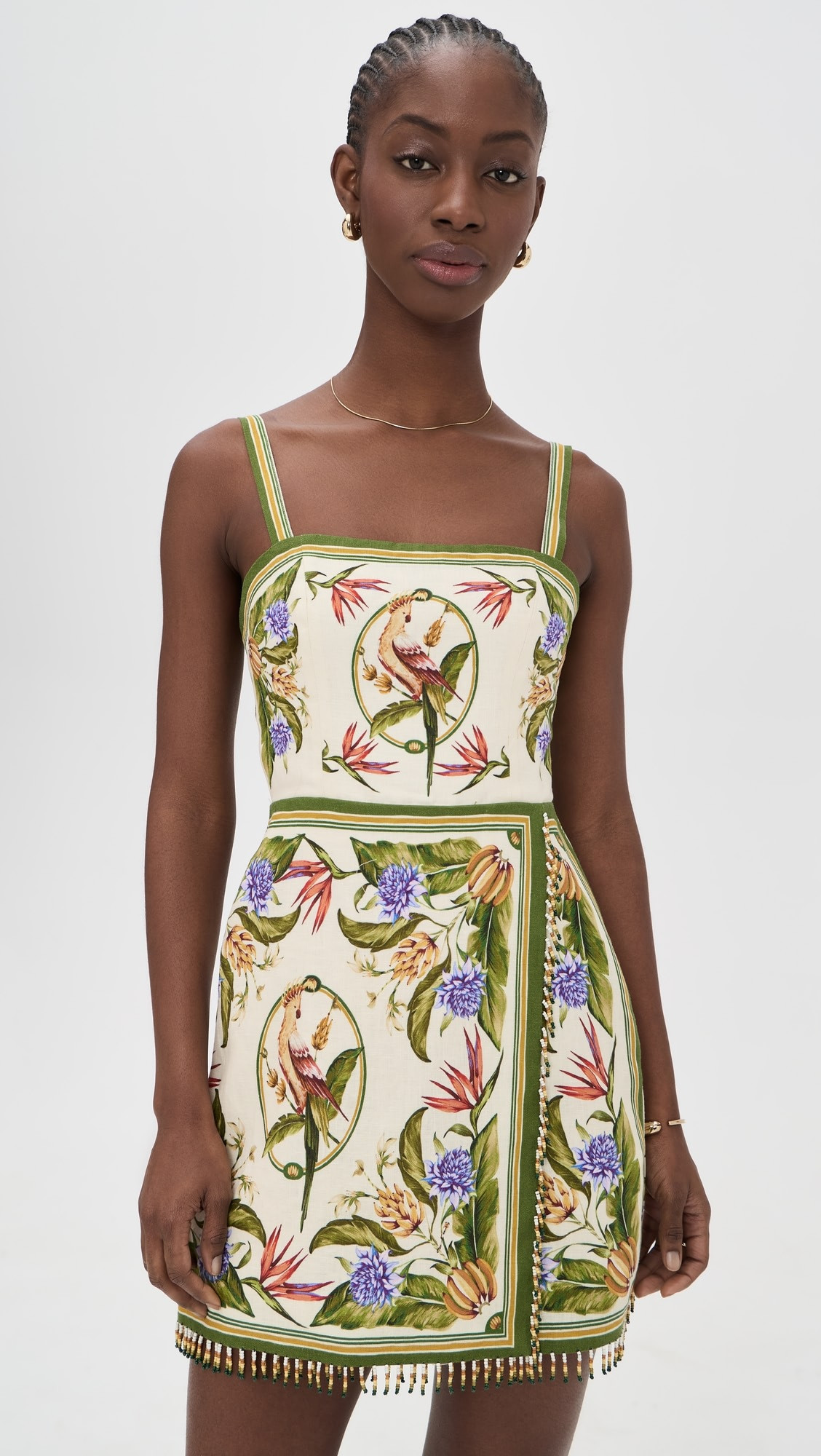 Tropical Scarf Sand Sleeveless Mini Dress | Shopbop