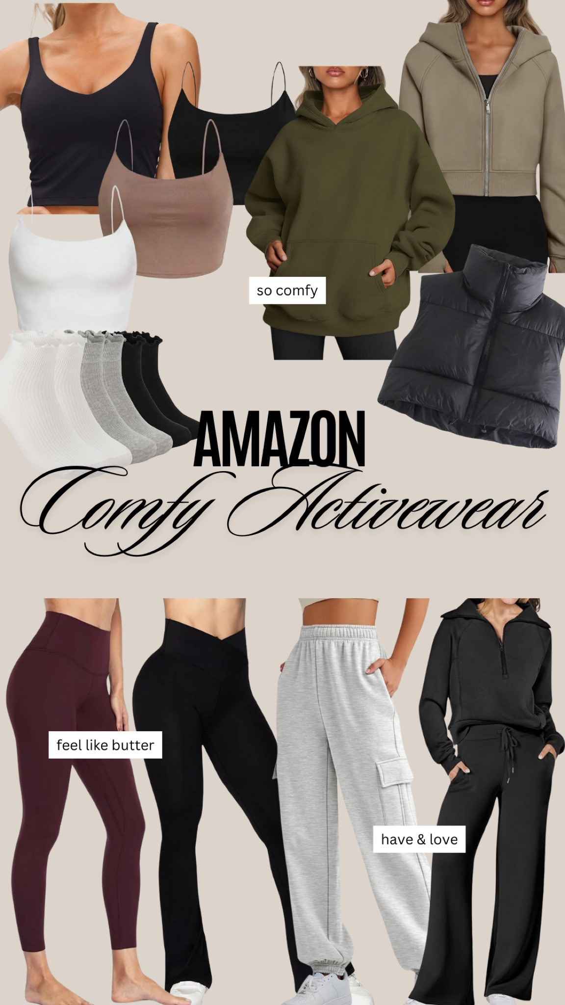 Comfy activewear I love from Amazon! Comfy enough to lounge in 

#LTKFindsUnder50 #LTKActive #LTKFitness