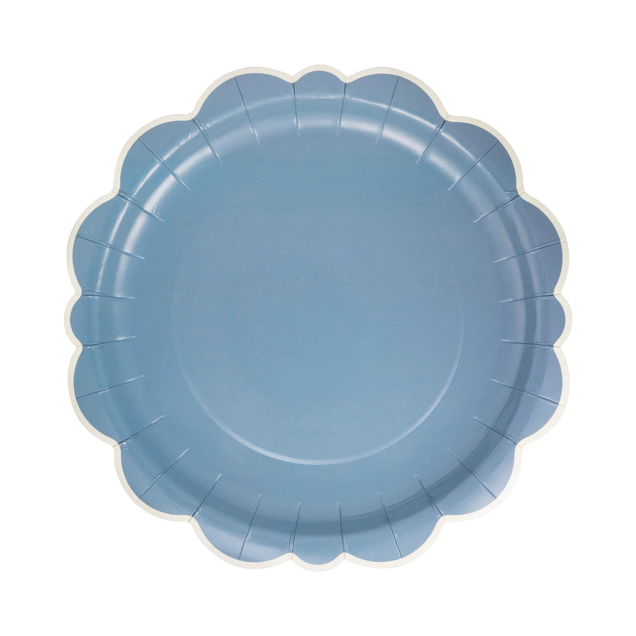 10" Blue Scalloped Edge Plates | My Mind's Eye