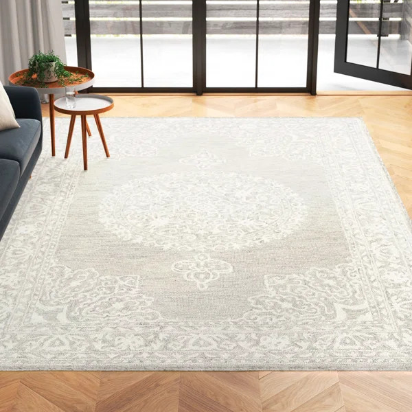 Mellinger Bohemian Hand-Tufted Wool Beige, Taupe, Cream Area Rug | Wayfair North America