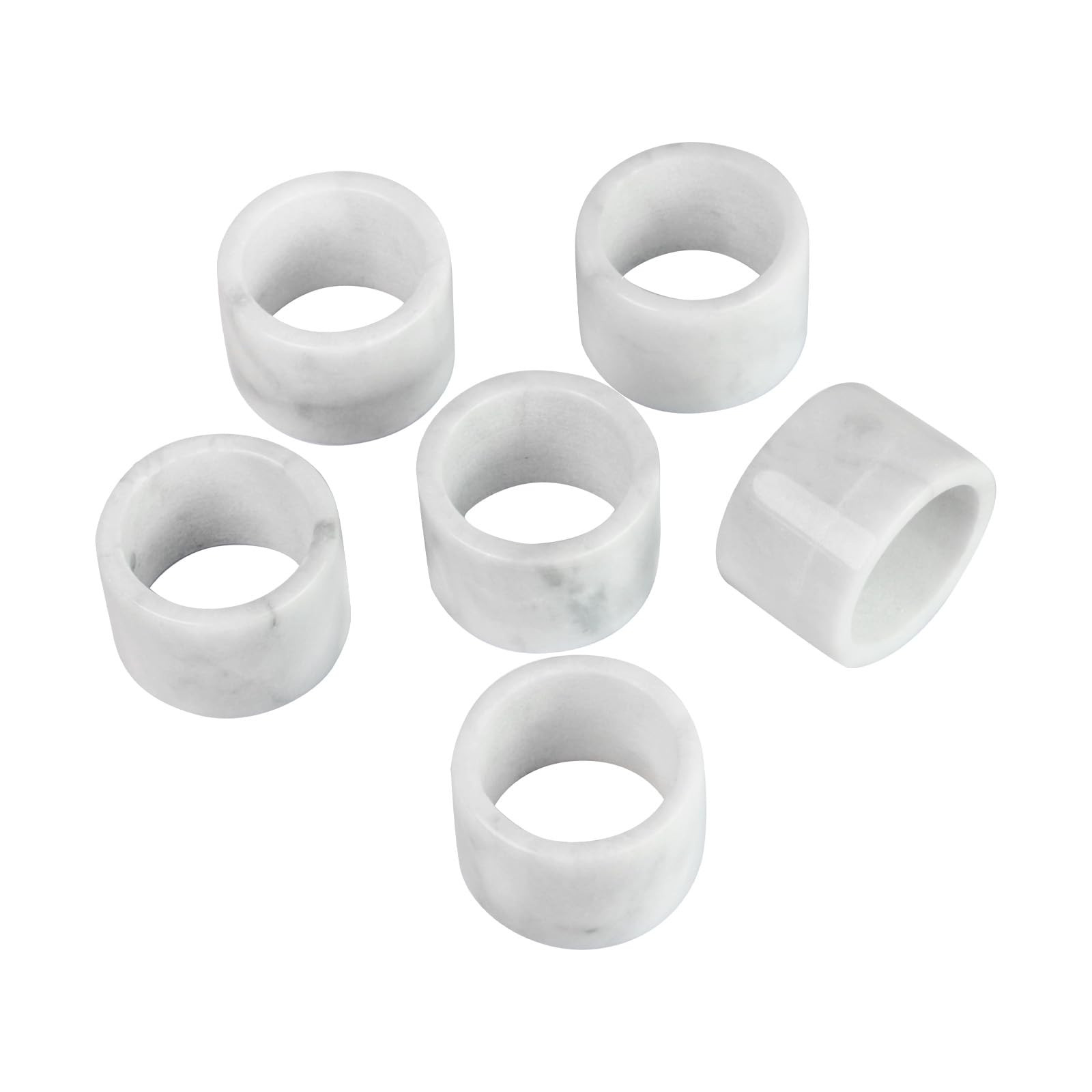 Decorative Marble Napkin Rings, Modern Napkin Ring Holder for Kitchen Dining Table Countertops, C... | Amazon (US)