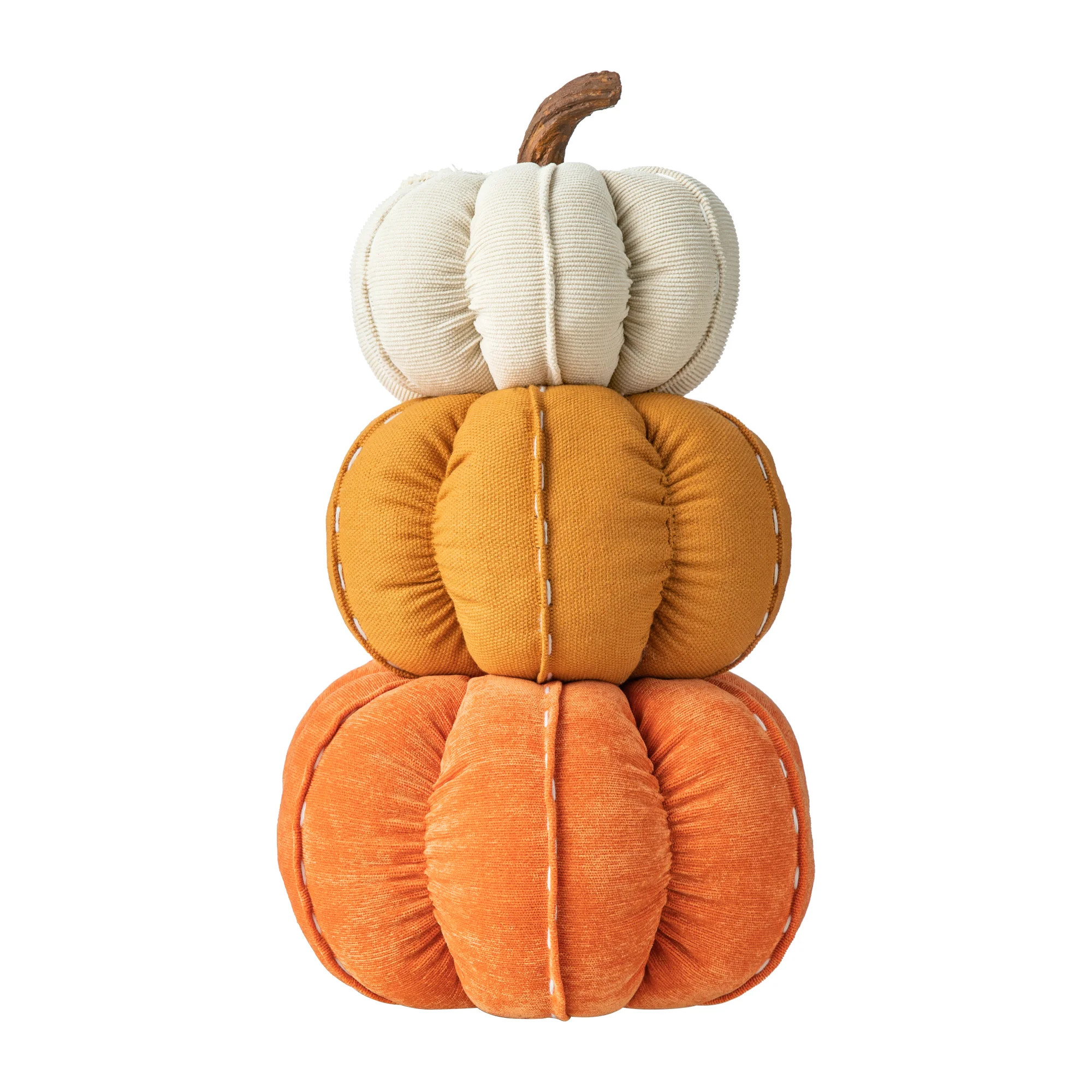 13"H Fall Stacked Fabric Pumpkin | Wayfair North America