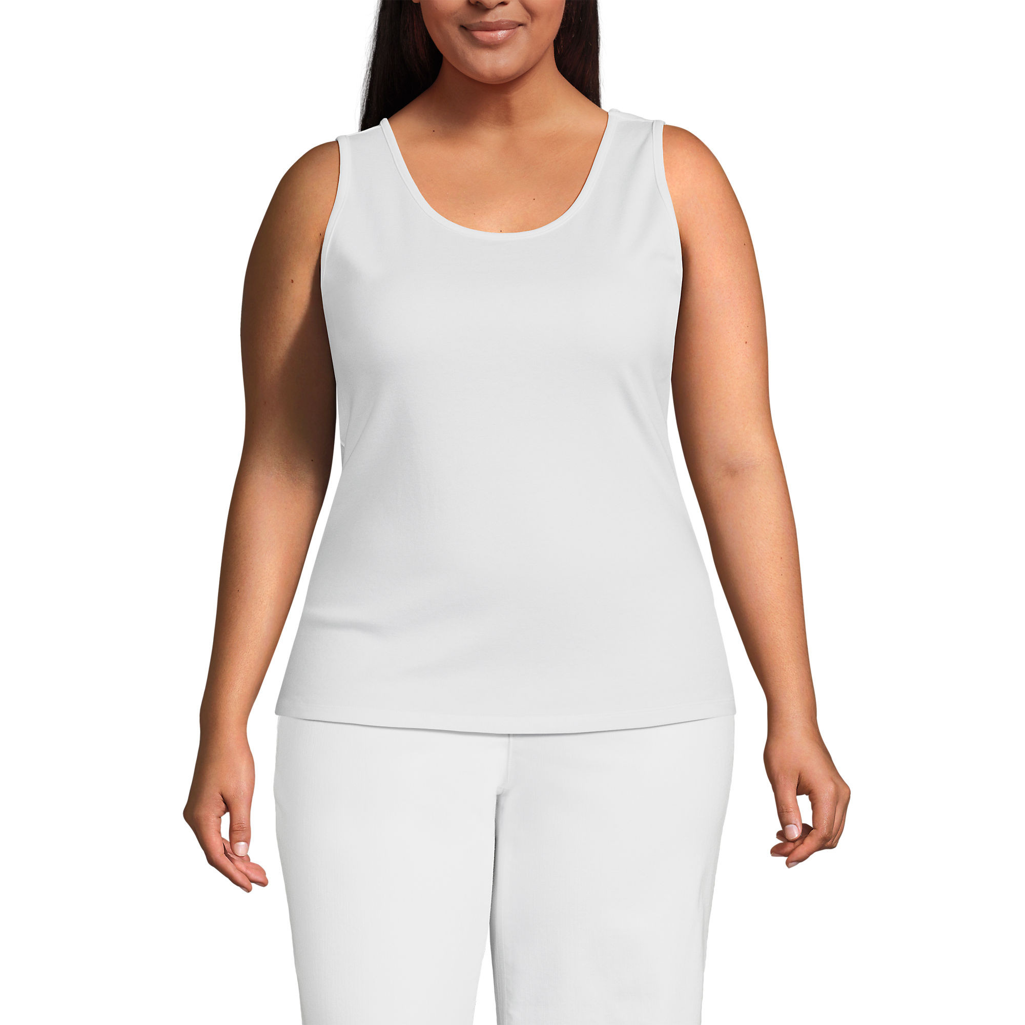 Women's Plus Size Cotton Tank Top | Lands' End (US)