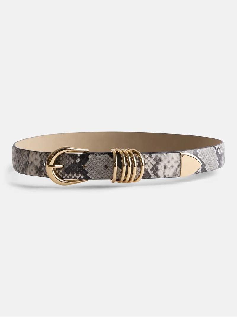 Devil Wears Prada Scoop Collection Women's Multi-Keeper Belt, Snake, Sizes S-3XL | Walmart (US)