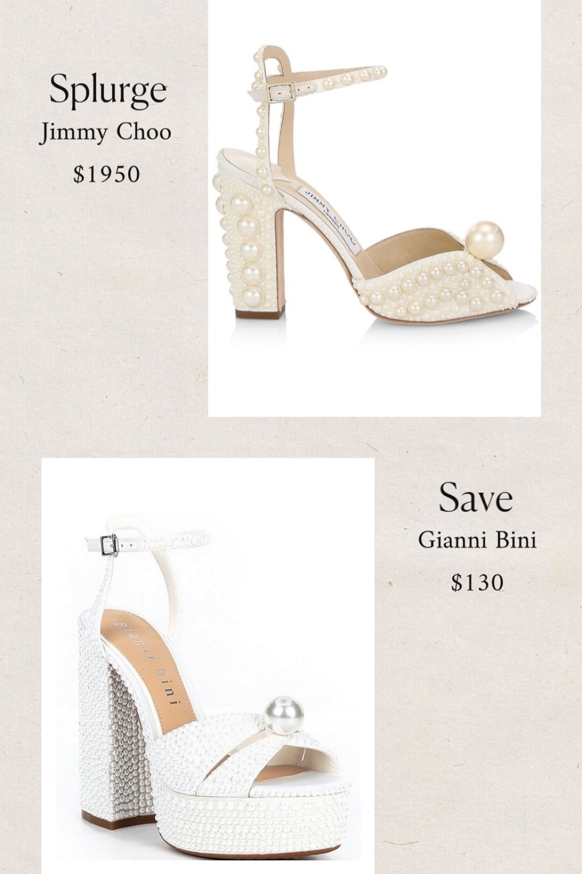 Jimmy choo Sacaria Faux Pearl-Embellished Satin Peep-Toe Sandals $1,950 vs Gianni Bini Pearl Platforms $129

Pearl designer shoes dupe
Lookalike
Similar style
Perfect wedding shoe
Perfect bridal shower shoes
Perfect bachelorette party shoes


#LTKwedding #LTKshoecrush #LTKstyletip