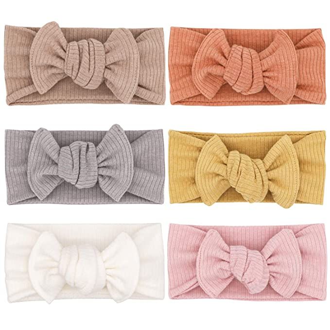 Baby Girls Headbands with Bows Infant Toddler Headwrap Hair Accessories | Amazon (US)