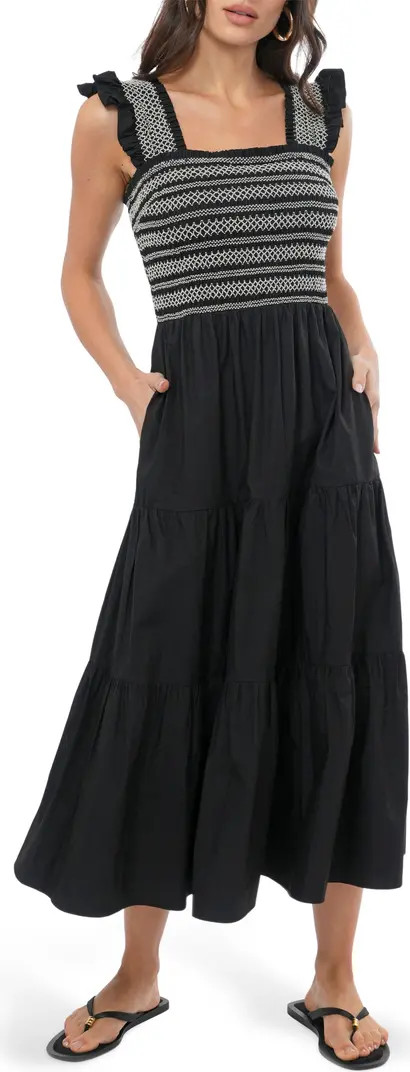 Katie Smocked Midi Sundress, Beachy Outfits, Resort Dresses, Spring Break Outfit | Nordstrom