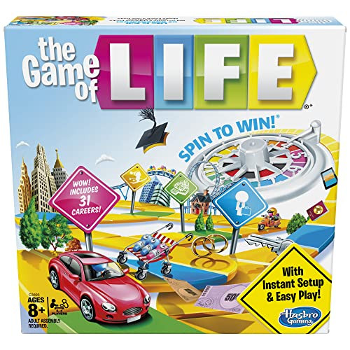 Hasbro Gaming The Game of Life Board Game, Family Games for Kids Ages 8+, Includes 31 Careers, Family Board Games for 2-4 Players, Family Gifts (Amazon Exclusive) | Amazon (US)