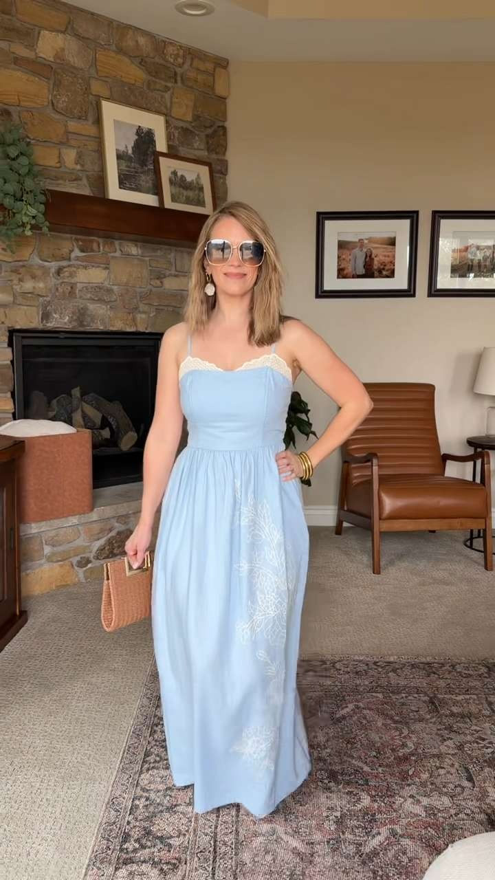 The scallop detail trim of this dress is SO cute! 

 #LTKSeasonal #LTKOver40 #LTKPetite