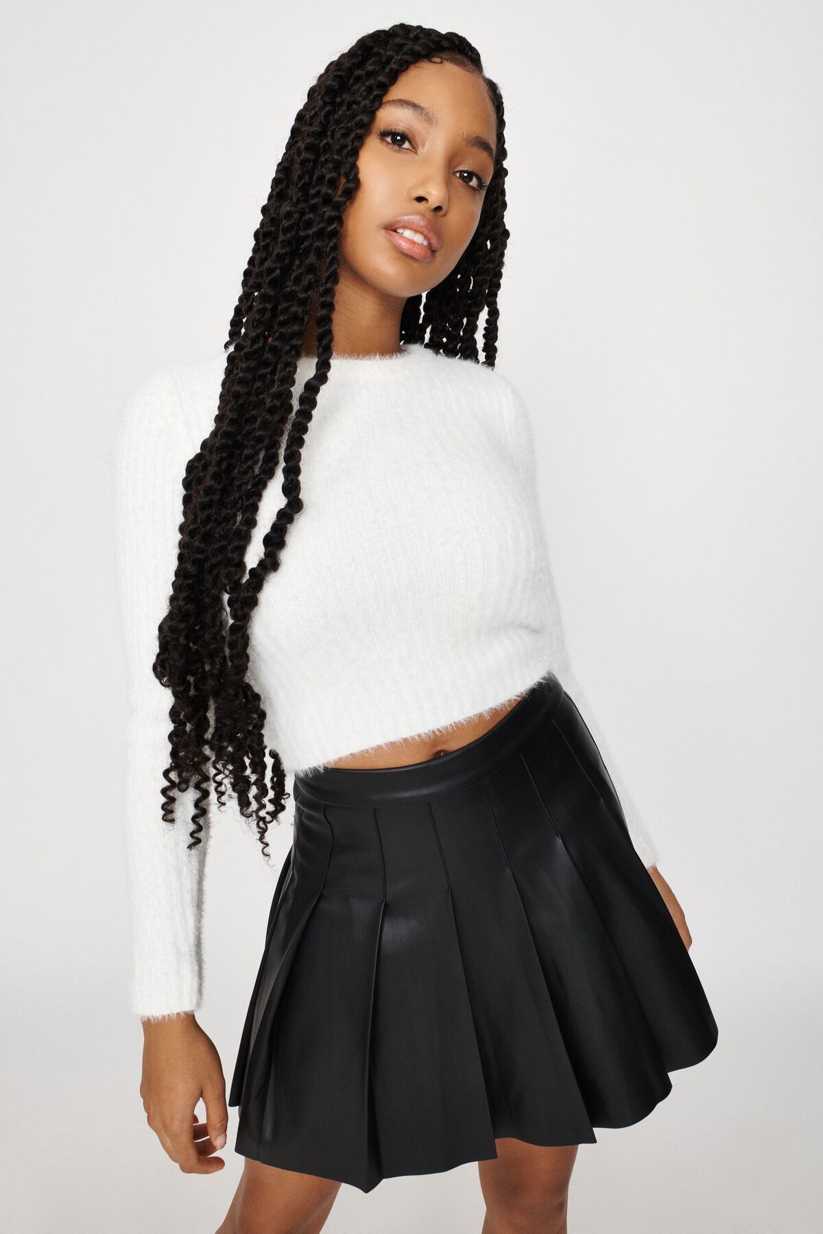 Faux Leather Pleated skirt | Garage Clothing