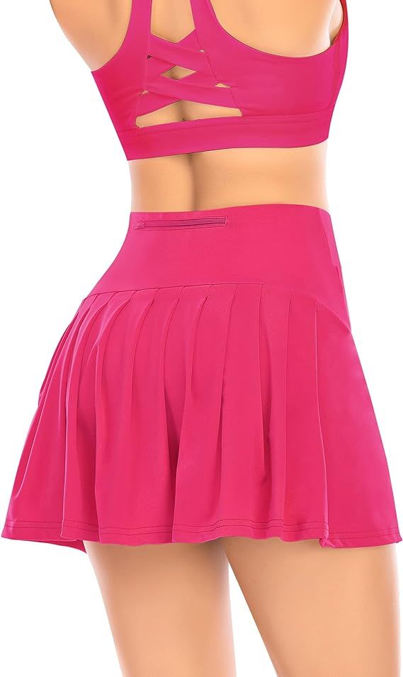 Pleated Tennis Skirts for Women with Pockets Shorts Athletic Golf Skorts Activewear Running Worko... | Amazon (US)