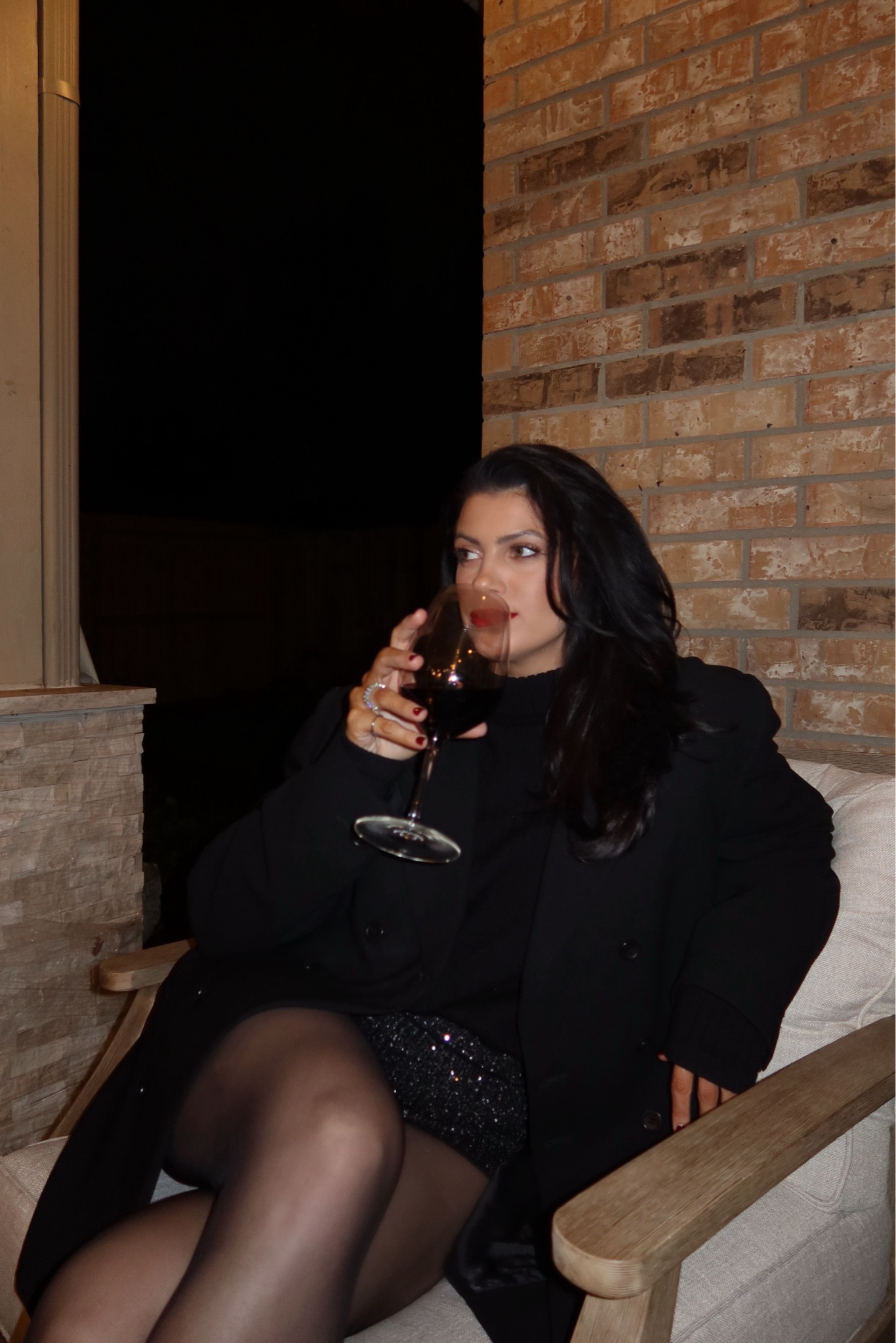 What I wore to my Christmas party with 
My girlfriends! Love these micro shorts- so fun for the holidays. 
Blazer and Sweater are thrifted! 

#LTKparties #LTKstyletip #LTKsalealert