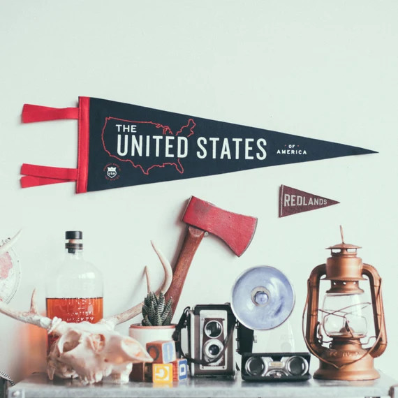 United States of America Pennant Flag  USA | Etsy | Etsy (US)