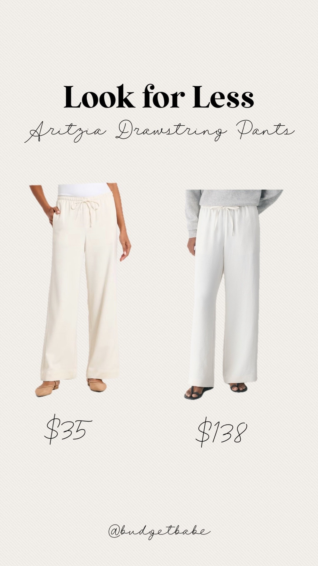 Target vs Aritzia! Viral drawstring soft pull on wide leg pants look for less 