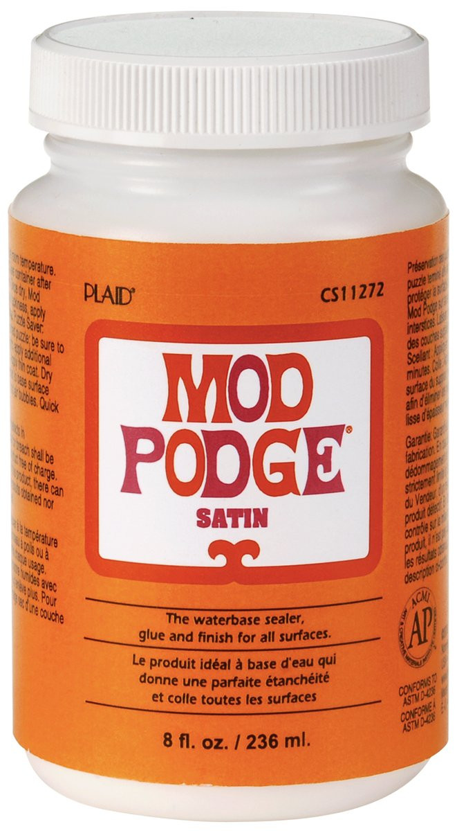 Mod Podge PLCS11272 Water base Sealer, Glue, Satin Finish, 8 oz., Clear | Amazon (US)