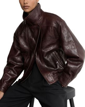 Petra Leather Textured Jacket | Bloomingdale's (US)