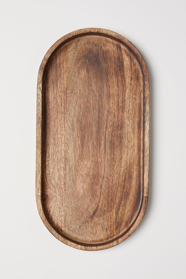 H & M - Oval Wooden Tray - Beige | H&M (US + CA)