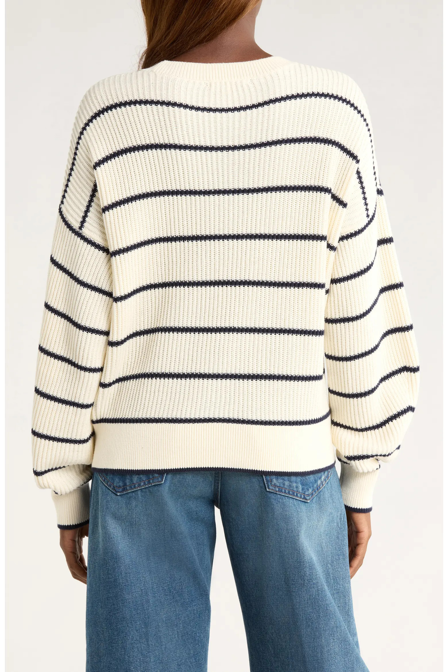 Rib Drop-Shoulder Crewneck Sweater (Women) | Nordstrom | Nordstrom