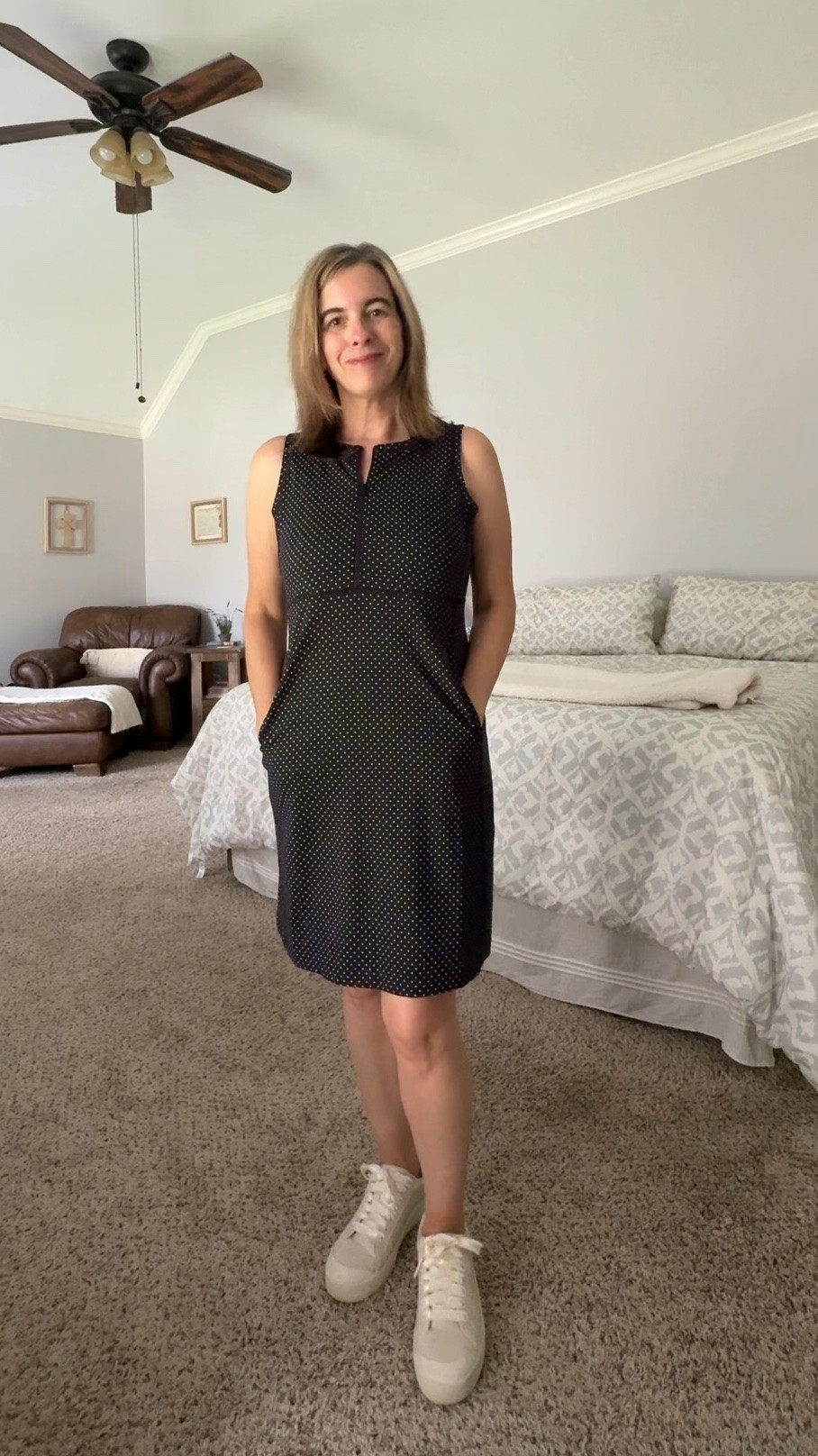What I’m wearing: Sleeveless summer dress with pockets can also be styled with a jacket and comfort sneakers. Dress: petite small.

#LTKOver40 #LTKPetite #LTKootd