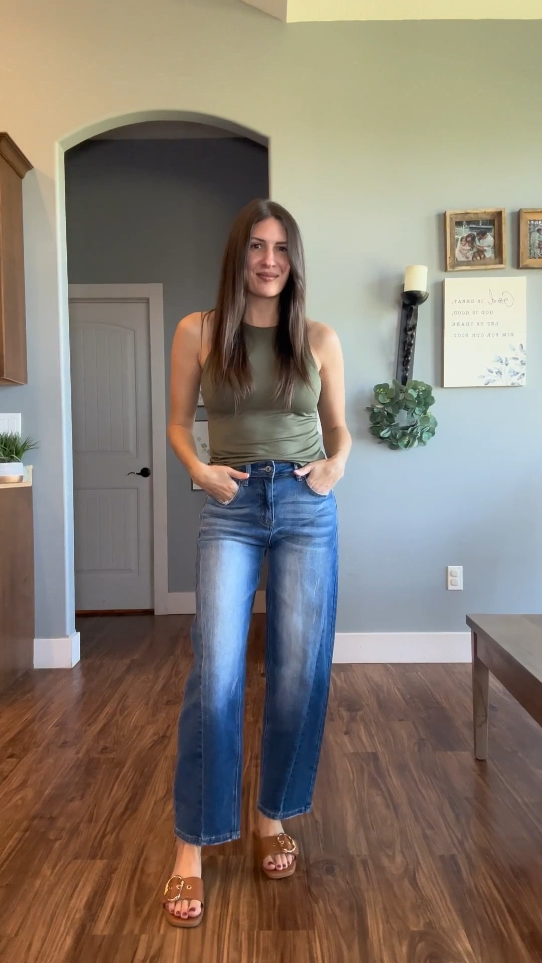 Fall fashion inspo - these tanks are so good! Soft fabric, double lined, and built in bra! I’m wearing size small in the tanks and size 1 in the jeans. 

#LTKStyleTip #LTKFindsUnder50 #LTKSeasonal