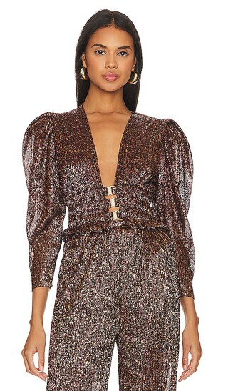 Sabina Musayev Row Top in Metallic Bronze. - size XS (also in XL) | Revolve Clothing (Global)