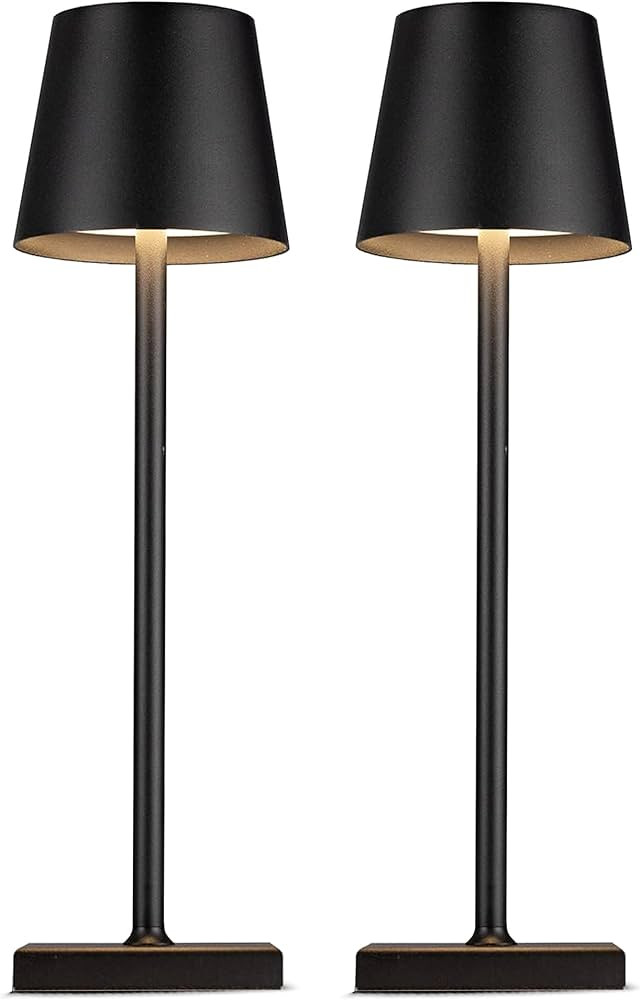 SENYERGIANT Rechargeable Table Lamp, 3 Color Dimmable Modern Battery Powered Lamp, 5200mAh Touch ... | Amazon (US)