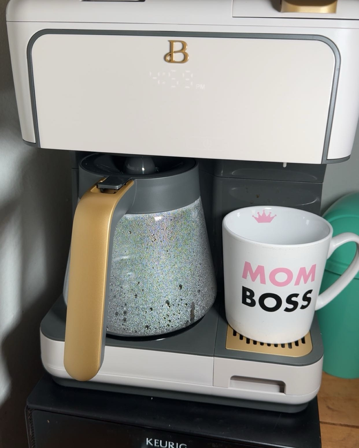 I have fallen in love with this coffee pot already!! Beautiful by Drew coffee maker