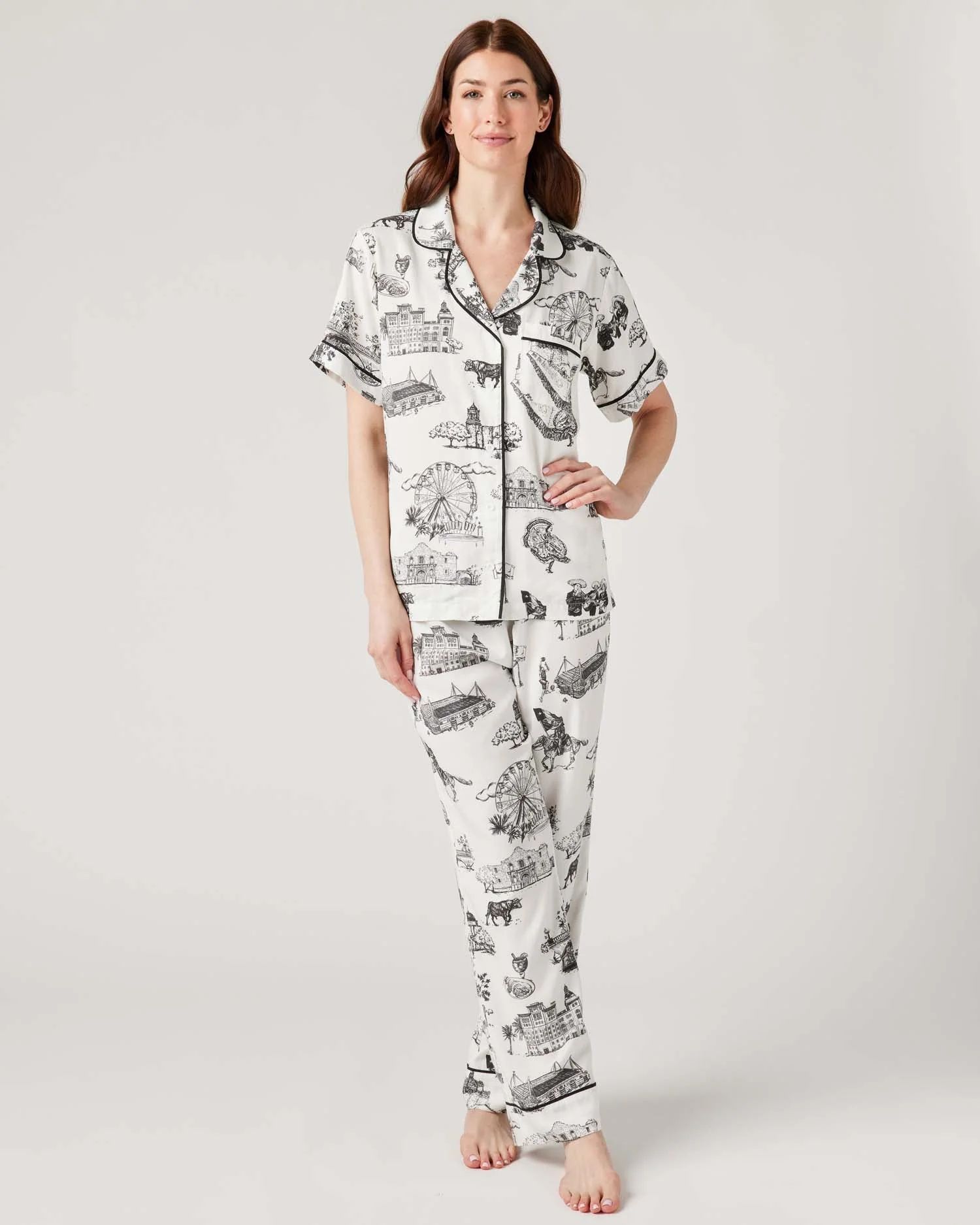 San Antonio Toile Pajama Set | Colorful Prints, Wallpaper, Pajamas, Home Decor, & More | Katie Kime Inc