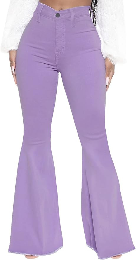 ZERMOM Women's Flare Jeans Mid Rise Bell Bottom Denim Pants | Amazon (US)