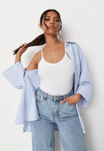 Missguided - White Strappy Cami Bodysuit | Missguided (UK & IE)