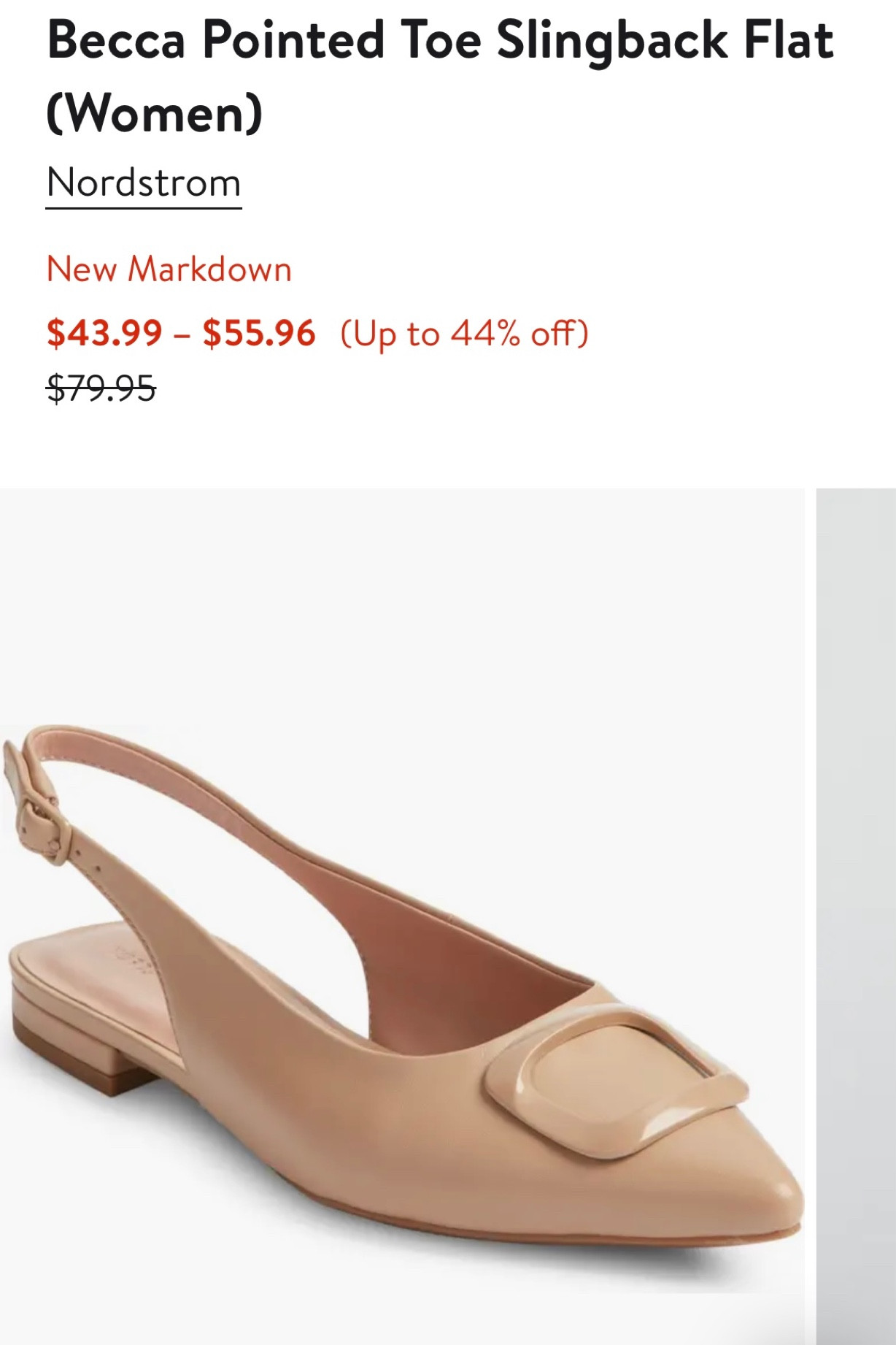 Loving this fall shoe! On major sale too 🙌🏻 

Becca Pointed Toe Slingback Flat

#LTKsalealert #LTKshoecrush #LTKworkwear