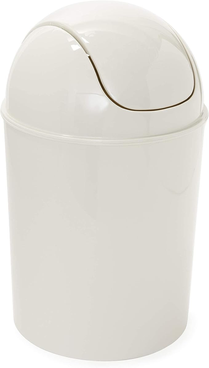 Umbra Mini Waste Can, 1.25 Gallon with Swing Lid (Linen) | Amazon (US)