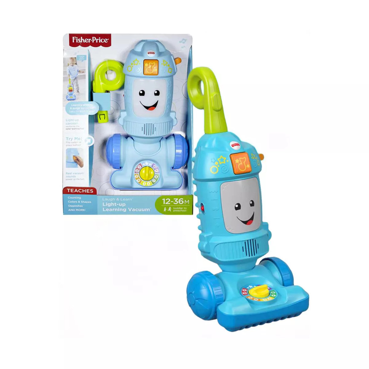 Fisher Price - Laugh, Learn, Grow, Play & "Clean" Light-up Pretend Vacuum Cleaner | Target