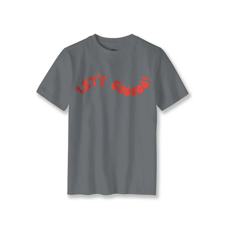 Wonder Nation Boys Lets Gooo, Crew Neck, Short Sleeve, Graphic T-Shirt, Sizes 4-18 | Walmart (US)