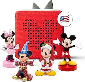 Toniebox Audio Player Starter Set with Mickey Mouse, Minnie Mouse, Fantasia, and Holiday Mickey -... | Amazon (US)