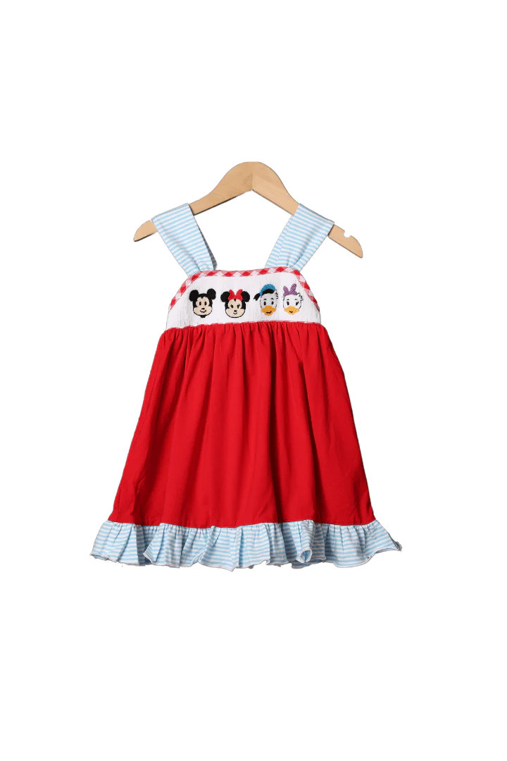 Hand Smocked Mouse and Friends Dress | The Smocked Flamingo