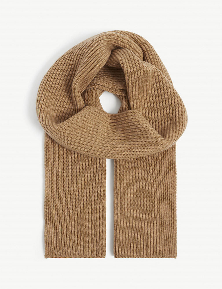 Ribbed cashmere scarf | Selfridges