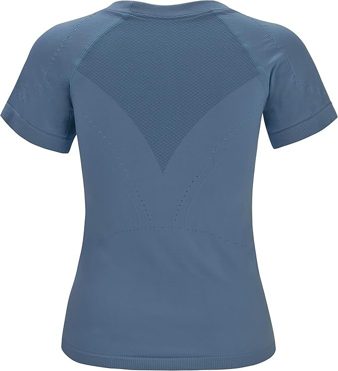 RUNNING GIRL Seamless Workout Shirts for Women Dry-Fit Short Sleeve T-Shirts Crew Neck Stretch Yo... | Amazon (US)