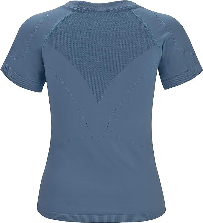 RUNNING GIRL Seamless Workout Shirts for Women Dry-Fit Short Sleeve T-Shirts Crew Neck Stretch Yo... | Amazon (US)