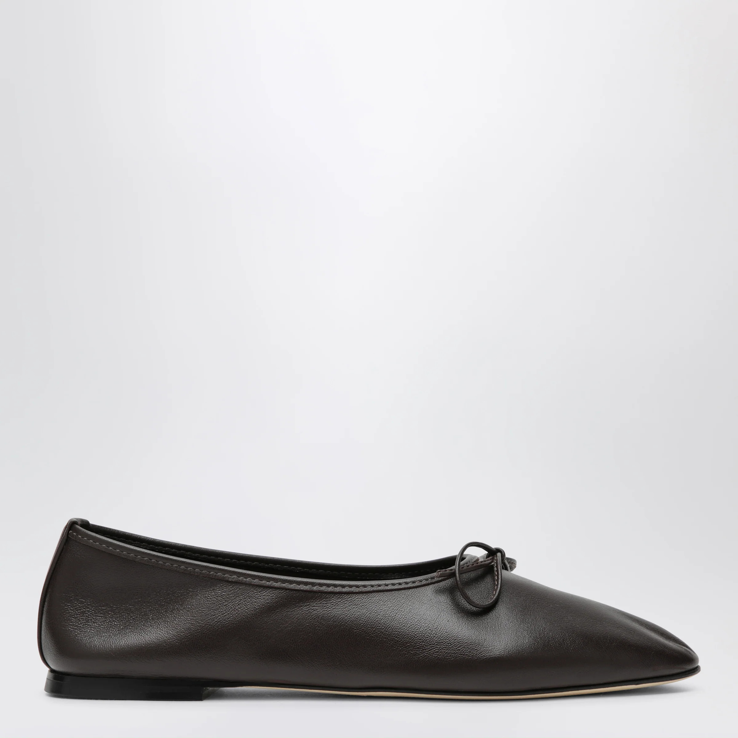 Espresso Leather Gala Ballet Flats | The Double F