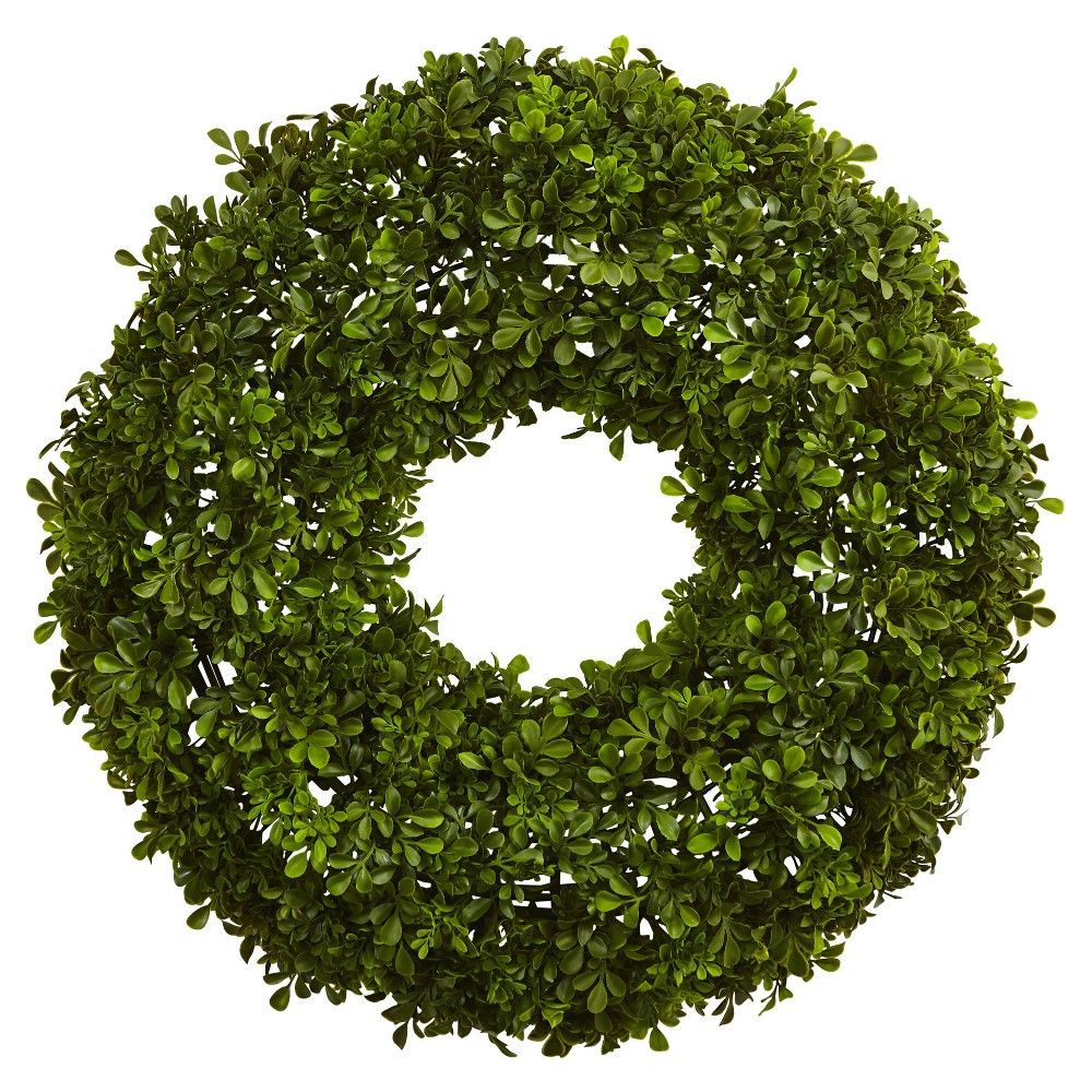 Boxwood Wreath (22"") - Nearly Natural, Green | Target