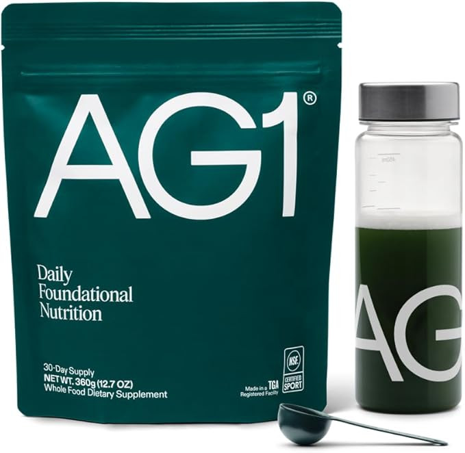 AG1 Greens Powder Supplement | Improve Gut Health | Multivitamin, Probiotic, Gluten Free, Vegan a... | Amazon (US)